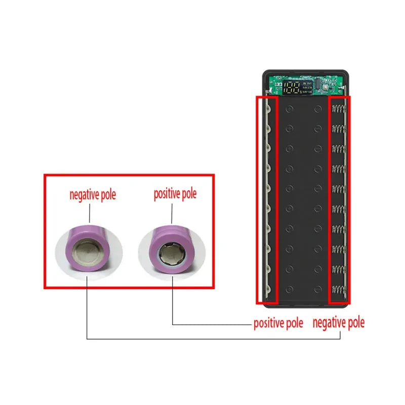 Carregador Portatil CONGDI - Duas Portas USB e Display LCD